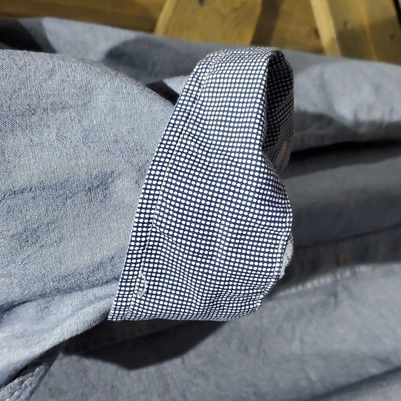 MENS BLUE LONG SLEEVE BUTTON DOWN CASUAL SHIRT SIZE 3XL NORMCORE - Picture 3 of 6